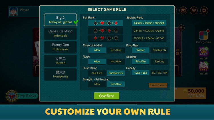 Big 2 - Pusoy Dos Offline screenshot-5