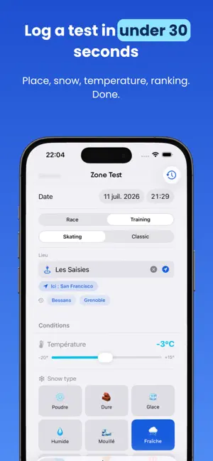 SkiTrack : data & performance screenshot 2