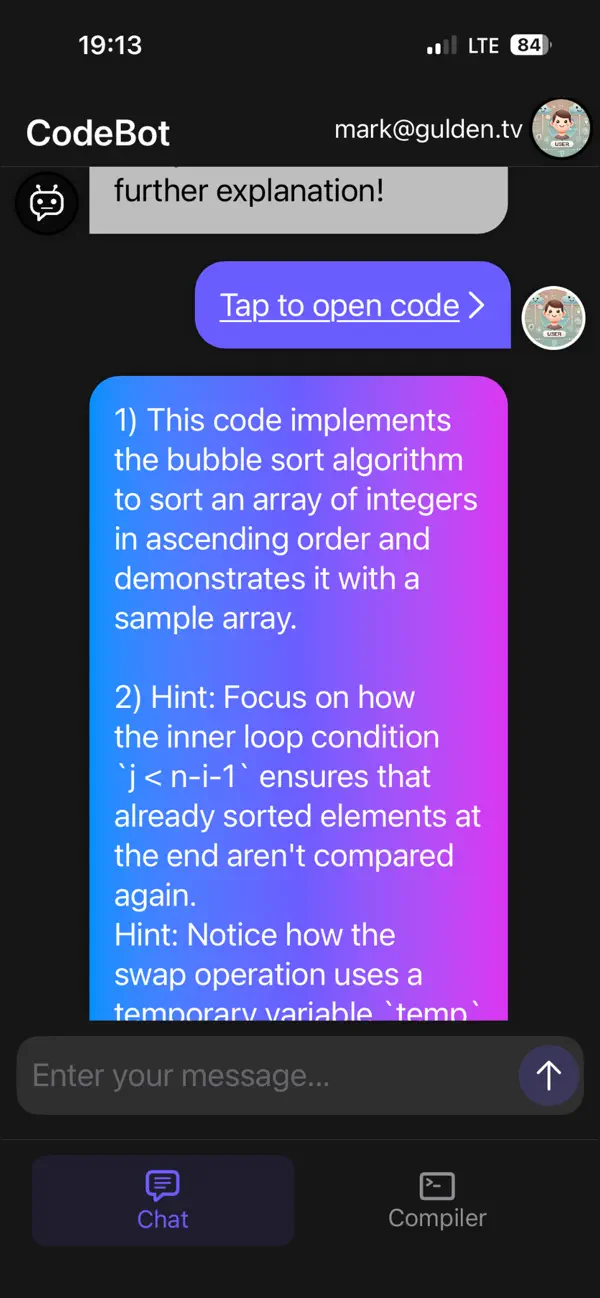 #2. CodeBot (iOS) Podle: Denis Gulyaev