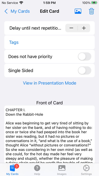 Zing Spaced Repetition