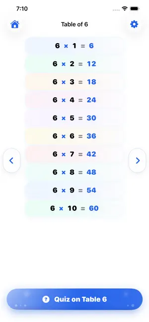 Multiplication Tables 1-100 screenshot 2