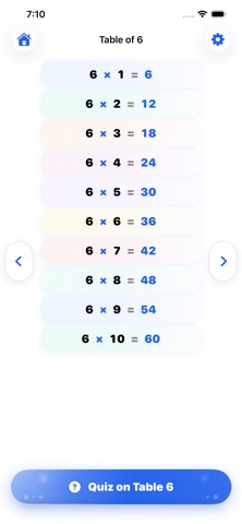 Multiplication Tables 1-100 Screenshot 2 of 8