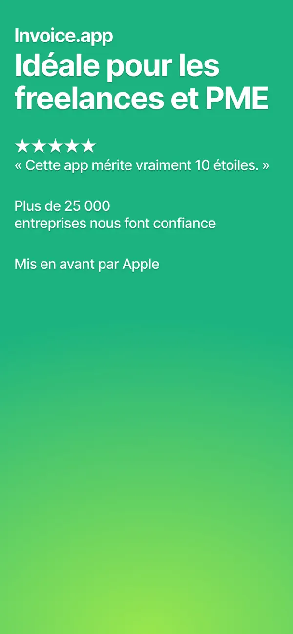 Screenshot #1 pour Invoice.app: Création Facile