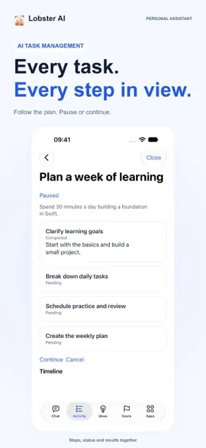 Lobster AI: Personal Assistant screenshot 2
