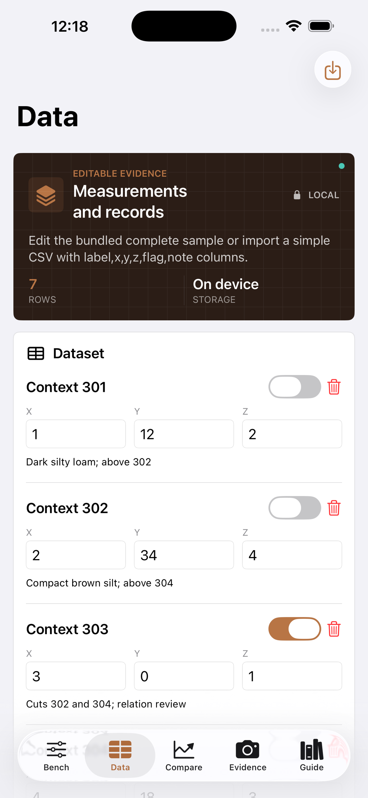 Sherdledger: Archaeology screenshot 2 of 4