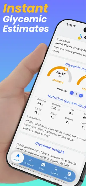 Glycemic Index & Load Scan: GG screenshot 1