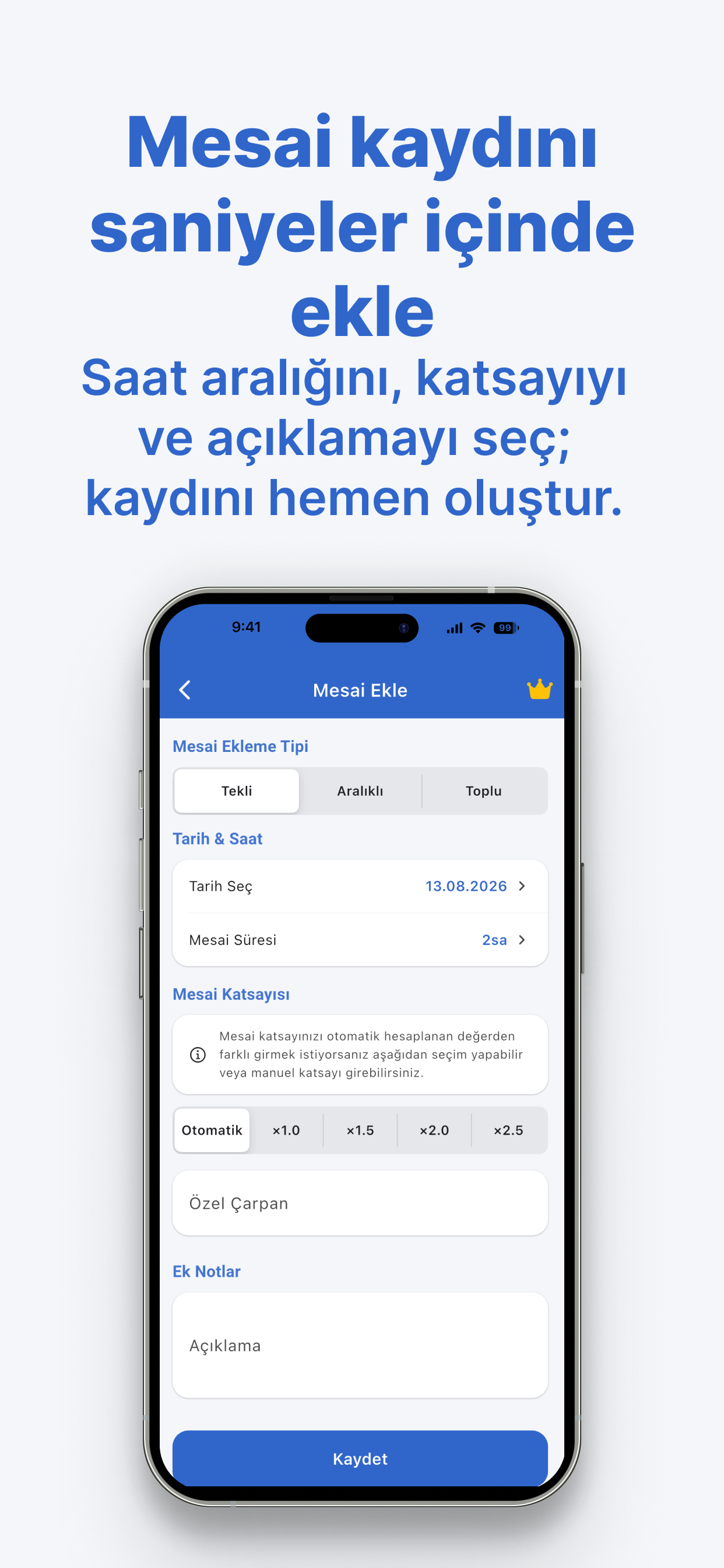 Mesai Takip - Pro screenshot 2