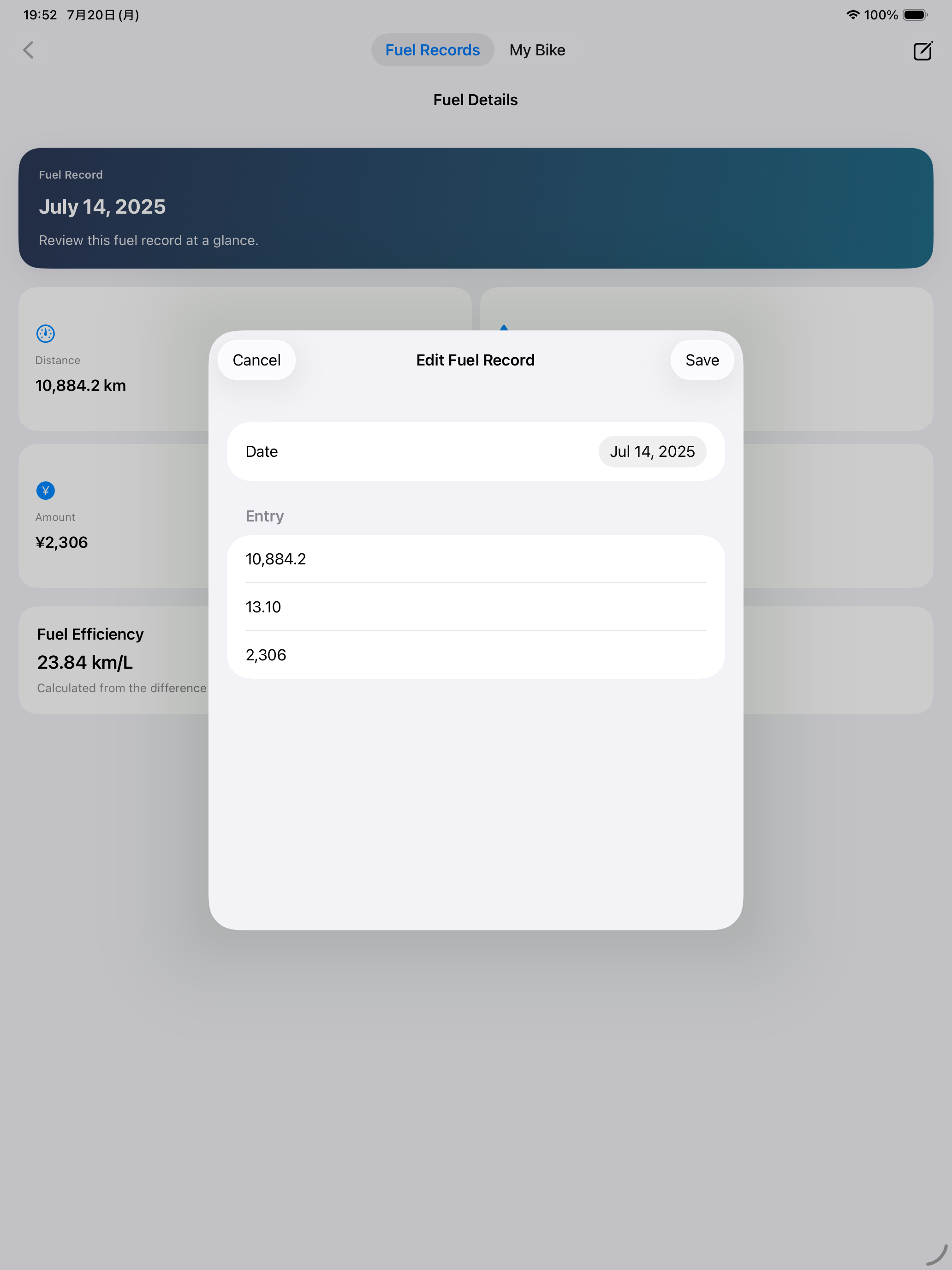 FuelLog: Fuel Economy Tracker screenshot 10