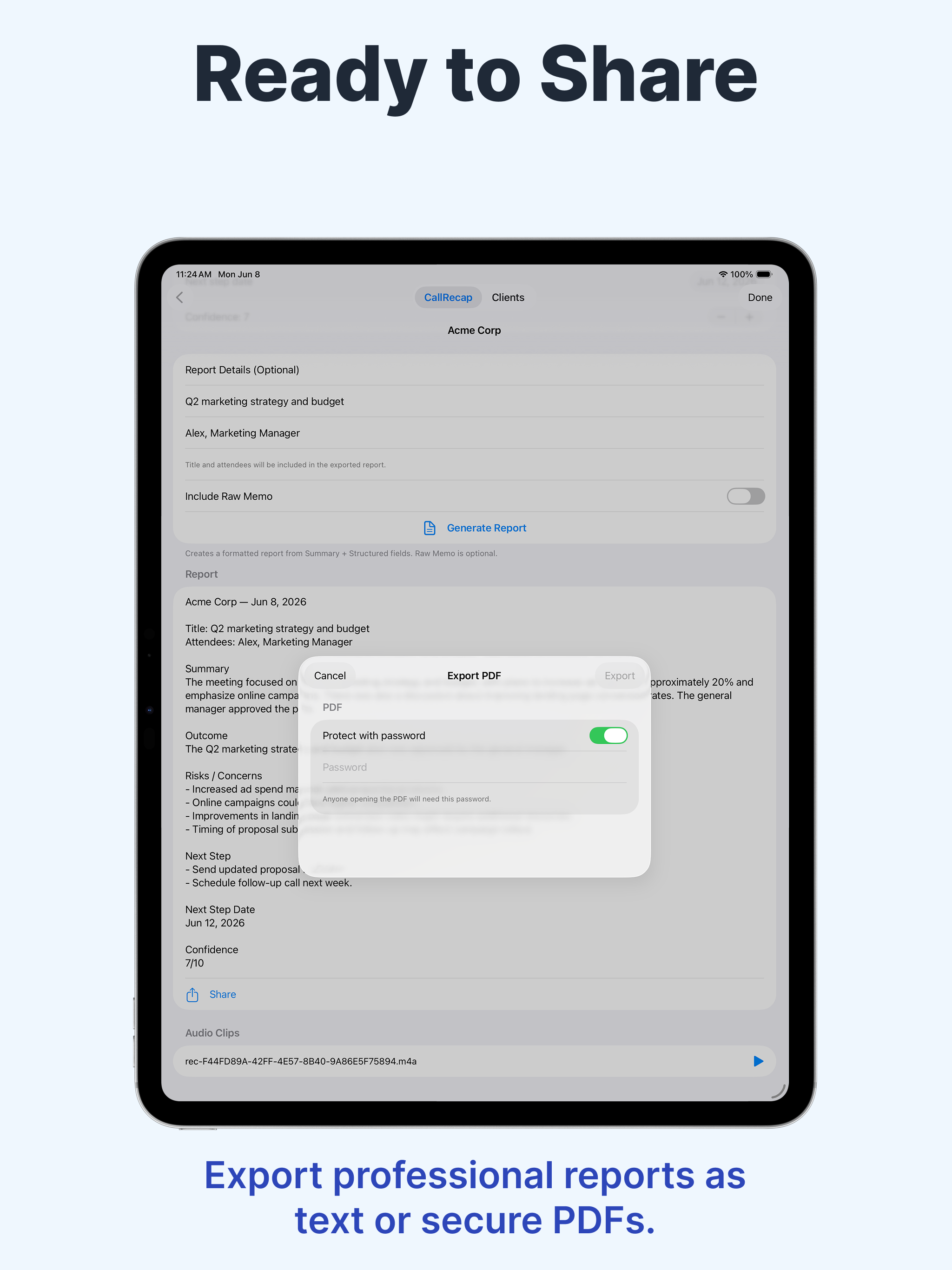 CallRecap: Client Call Memo AI screenshot 13