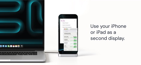Duet Display - L'application transforme votre iPhone ou iPad en un écran secondaire performant, permettant aux utilisateurs d'afficher simultanément une liste de tâches et des actualités boursières pour une productivité accrue.