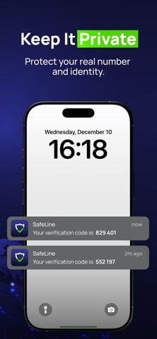 SafeLine - Virtual Numbers iPhone screenshot