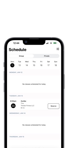Templo Fitness iPhone screenshot