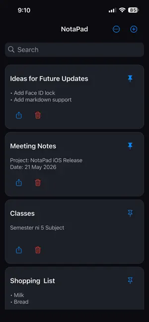 NotaPad screenshot 1