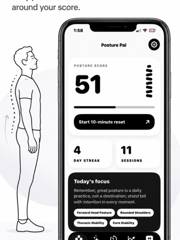 Posture Pal - Height Optimized iPad screenshot