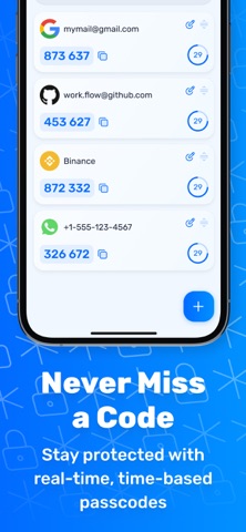 Authenticator: AuthSnap iPhone screenshot