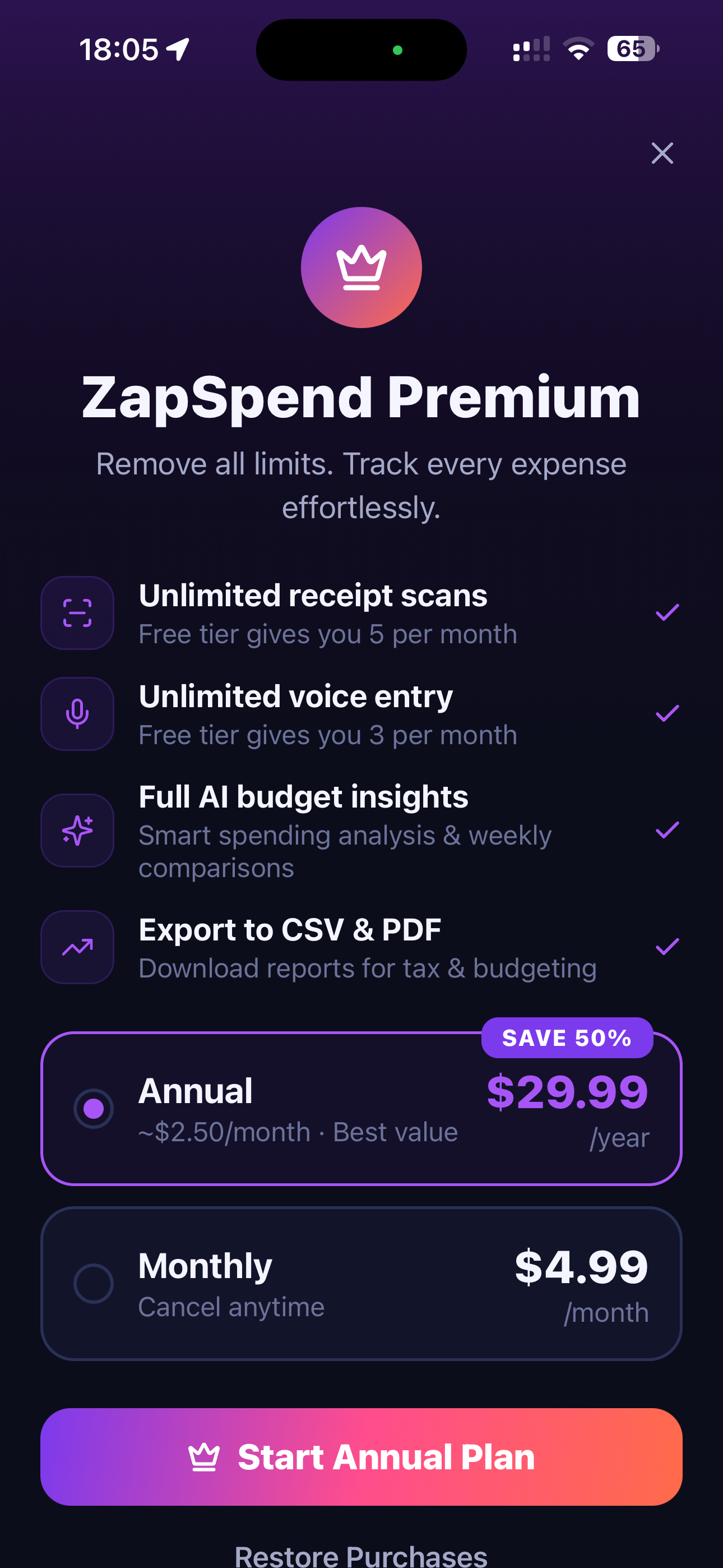 ZapSpend screenshot 8