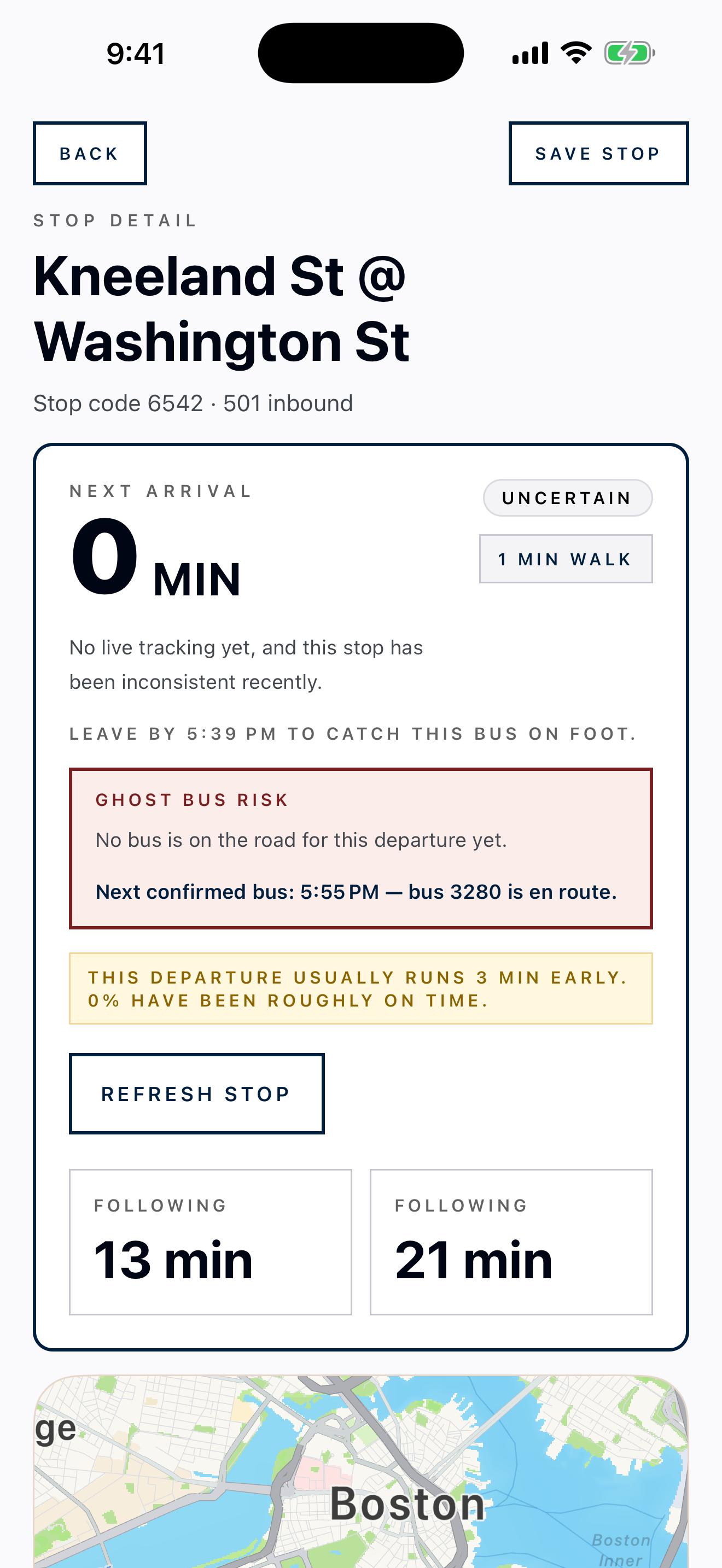 BusTracc MBTA Bus Tracker screenshot 3