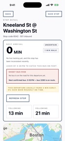 BusTracc MBTA Bus Tracker screenshot