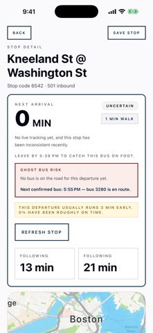 BusTracc MBTA Bus Tracker Screenshot 2 of 7