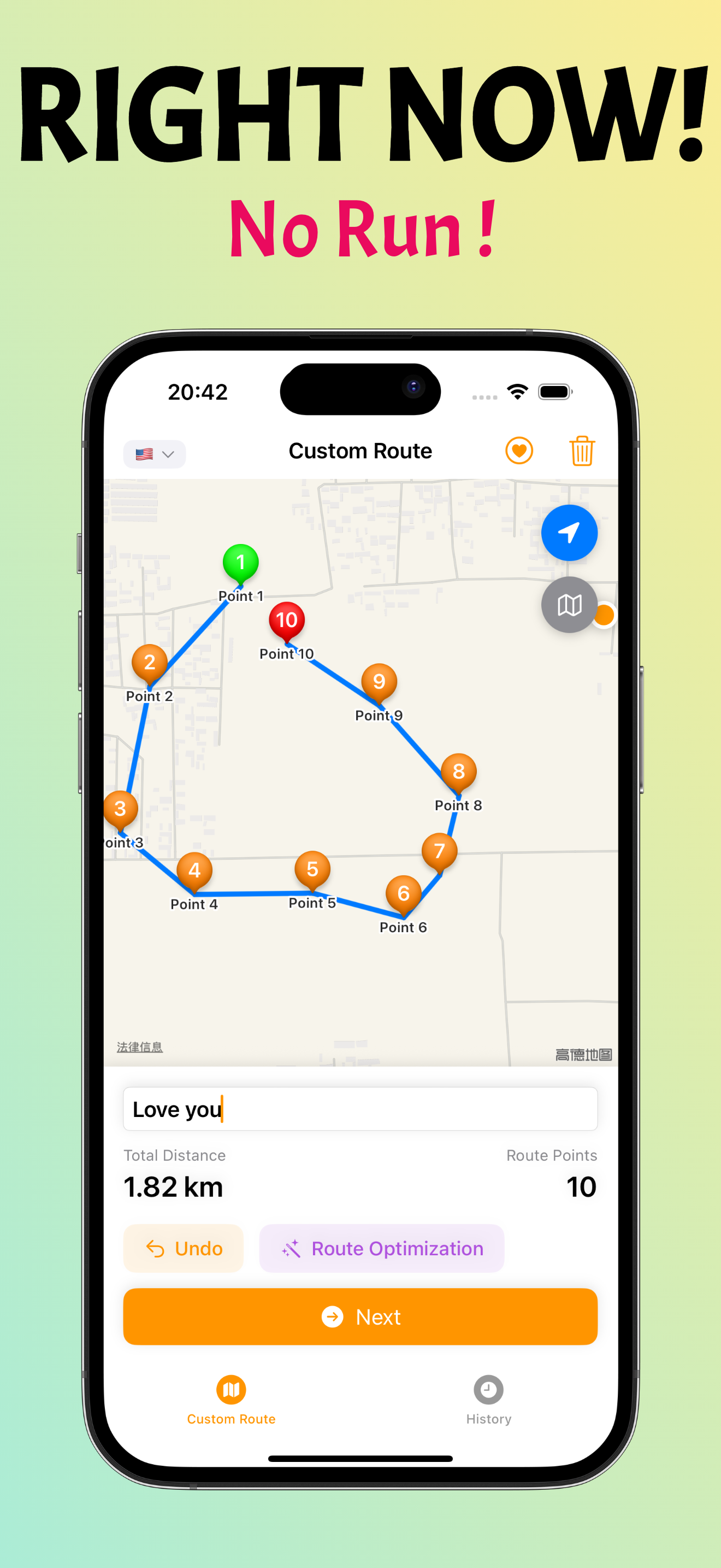 NoRun - Fake Your Run Routes