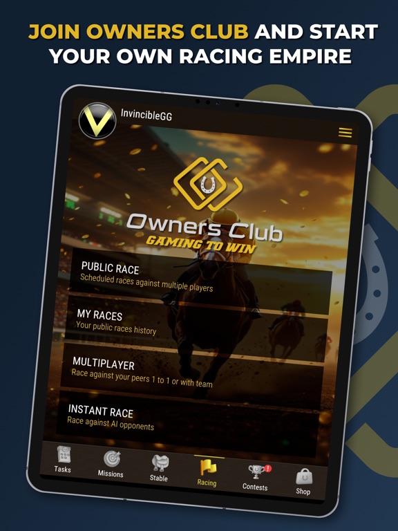 Owners Club Horse Racing Game iPad screenshot 1