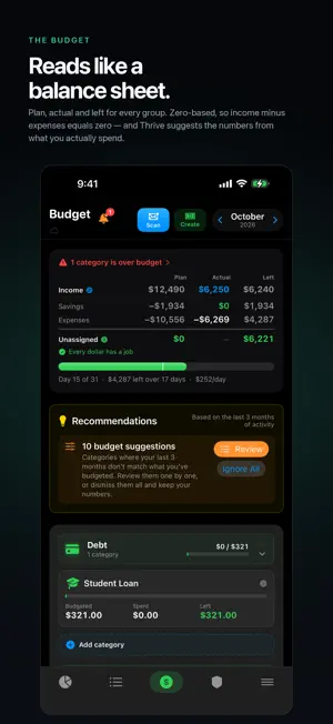 Thrive: Budget & Money Manager screenshot 3