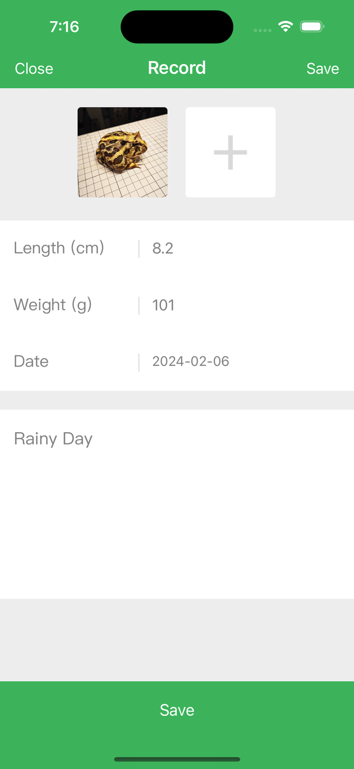 MyFrogs - Recording Pet Frogs