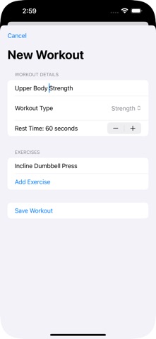 FitRoutine — Workout Planner screenshot