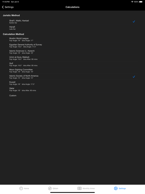 Salati - Prayer Times & Qiblah iPad screenshot 7 - Lifestyle app