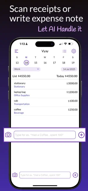 Vyay - AI Expense Tracker screenshot 2