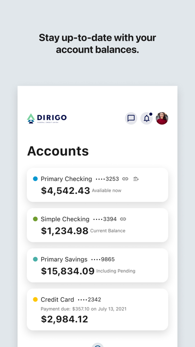 Dirigo FCU Mobile Banking Screenshot