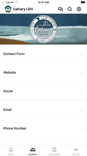 Calvary Baptist Church LEH screenshot 2