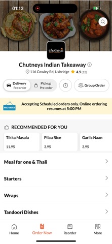 Chutneys Indian Takeaway. screenshot