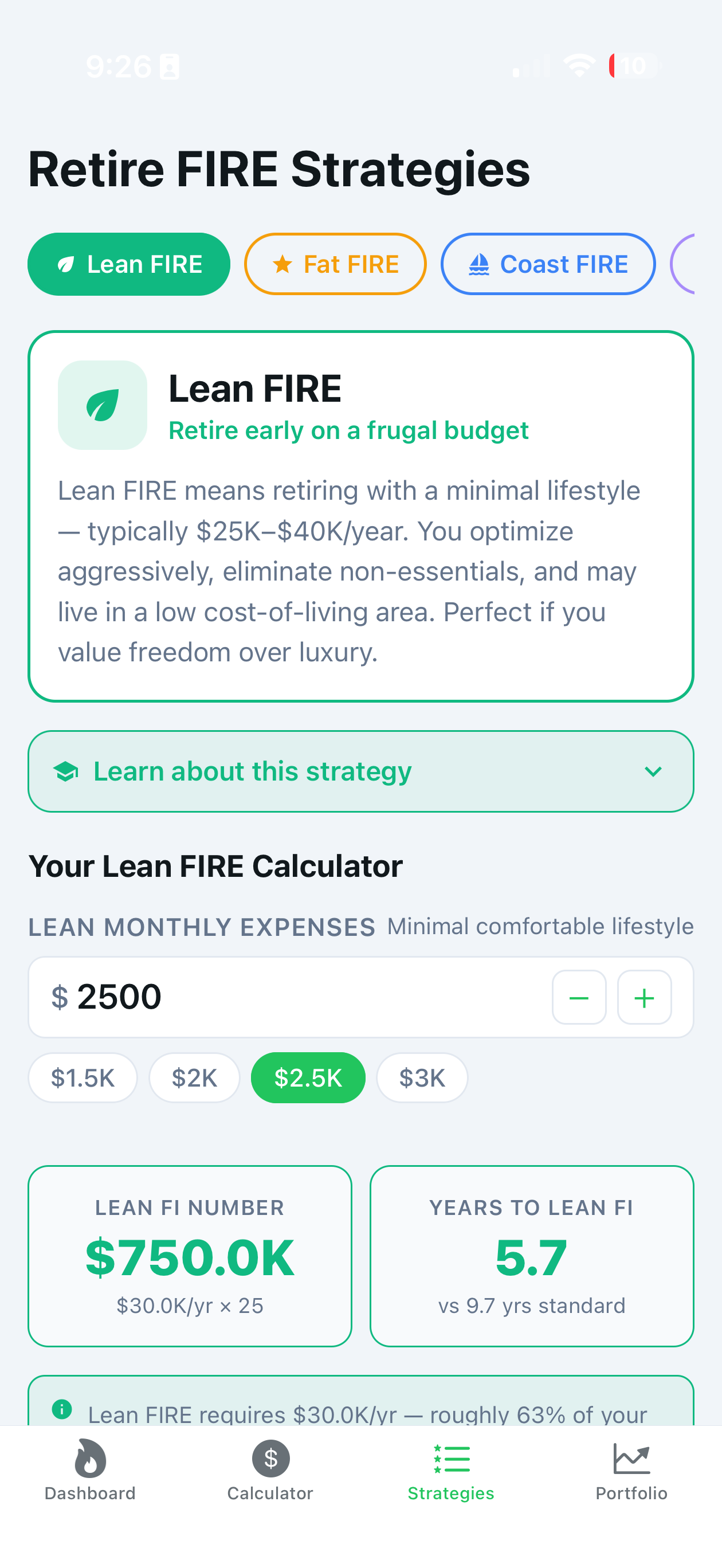 Retire with FIRE screenshot 2
