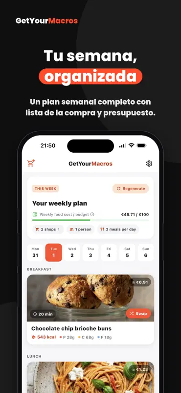 GetYourMacros: Dieta y Ahorro screenshot 2 of 6
