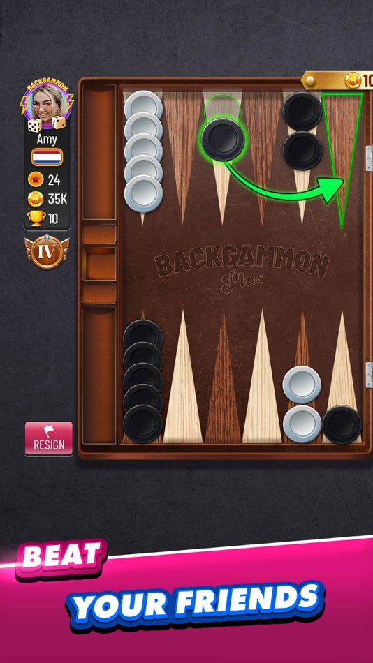 #4. Backgammon Plus - Board Games (iOS) 由: Zynga Inc.
