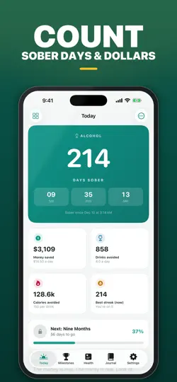 Screenshot von Sober: Nüchtern-Zähler auf dem iPhone 1