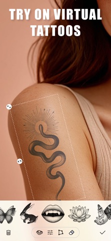 INK Tattoo AI: 黥 贴纸 照片编辑。纹身大咖 screenshot