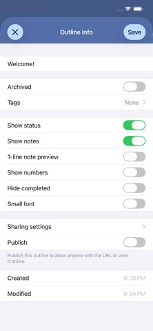 Outliner screenshot