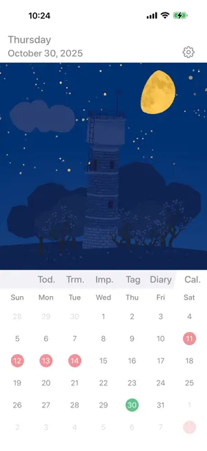 WoodCat Calendar screenshot 2