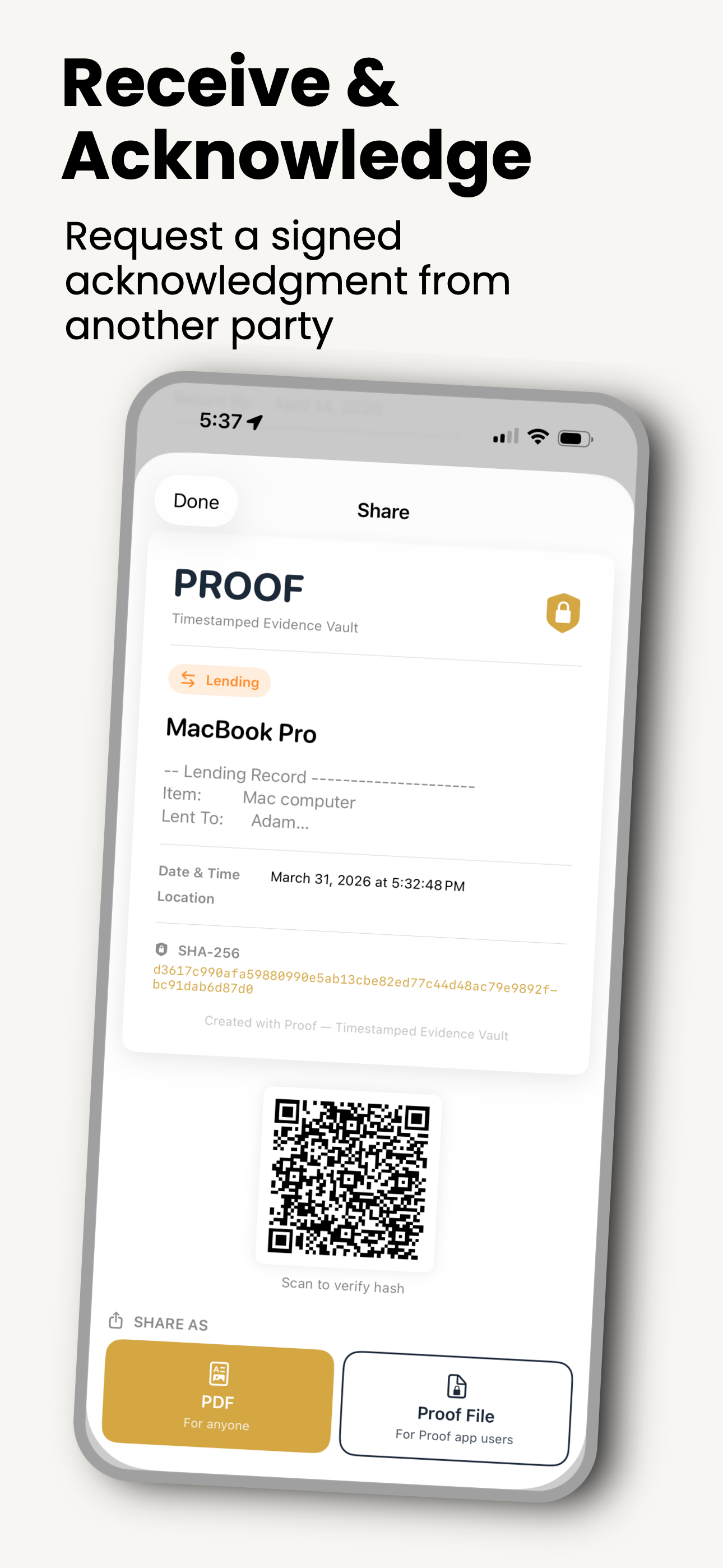 Proof – Vault screenshot 4