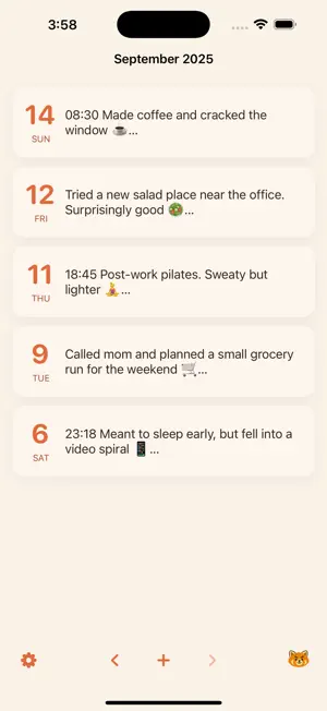 Loonie Diary - Daily Journal screenshot 2