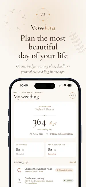 Vowlora - Wedding planner screenshot 1