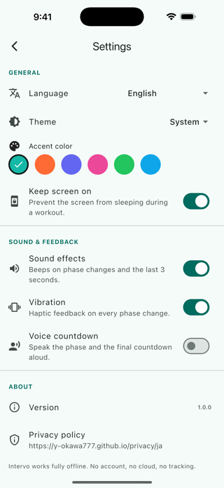Intervo: HIIT Tabata Timer Screenshot 5 of 6