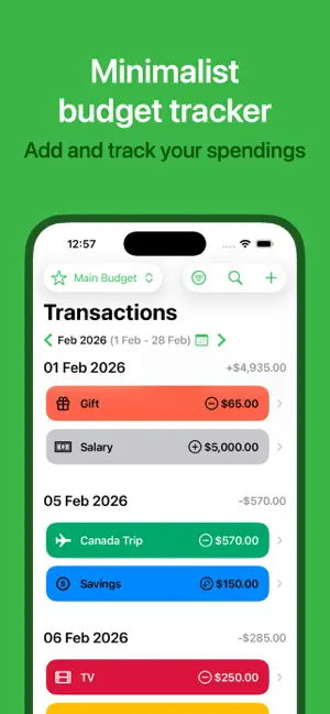 BudgetNotes screenshot 1