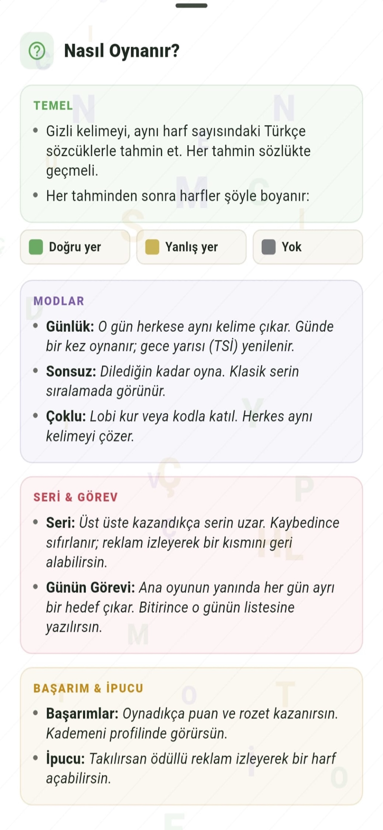 Kelimece TR screenshot 2