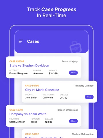 Gehilaw Clients App iPad screenshot