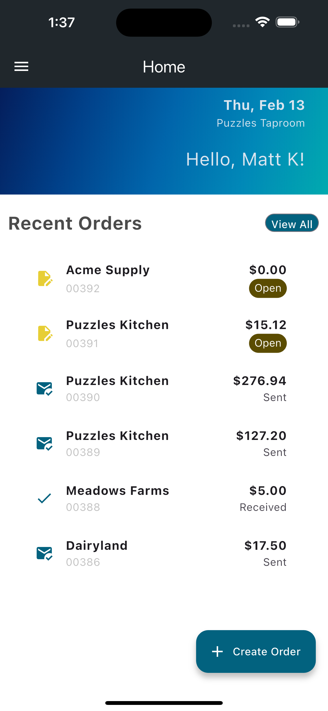 BarSight Ordering