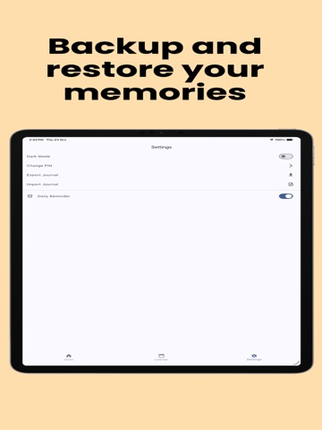Diario: Diary with password iPad screenshot