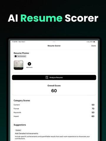 CareerBoost.AI: Resume Builder iPad screenshot